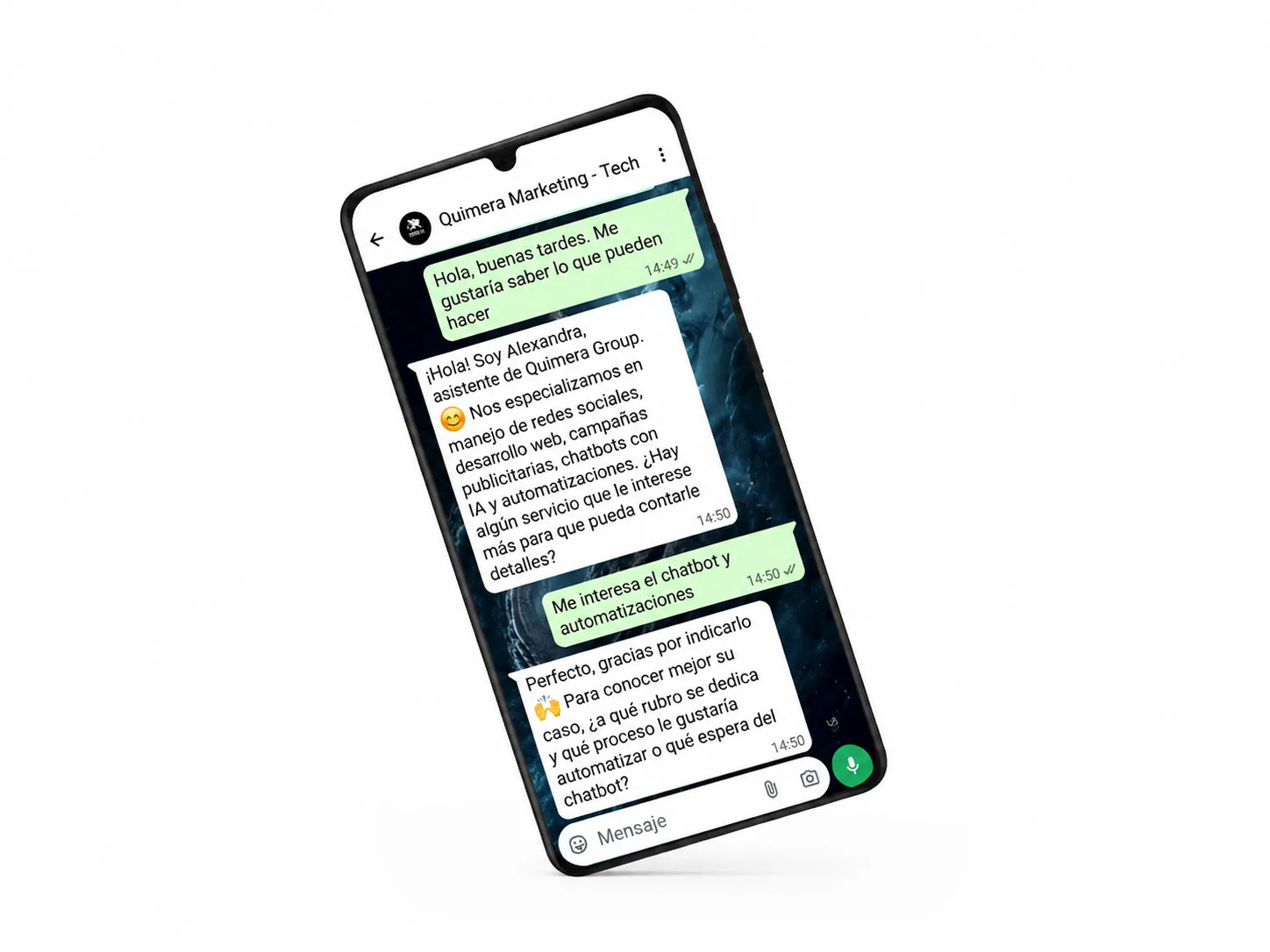 Chatbot con IA de Quimera Group 6